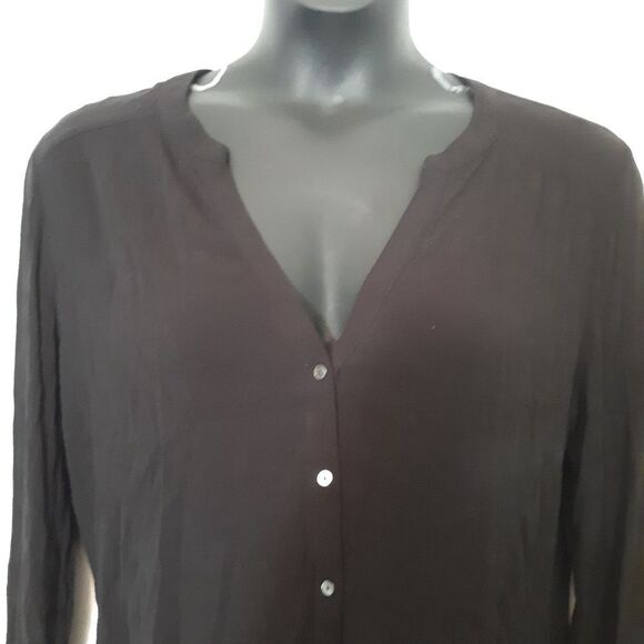 Candies black high low button-up - Picture 4 of 5